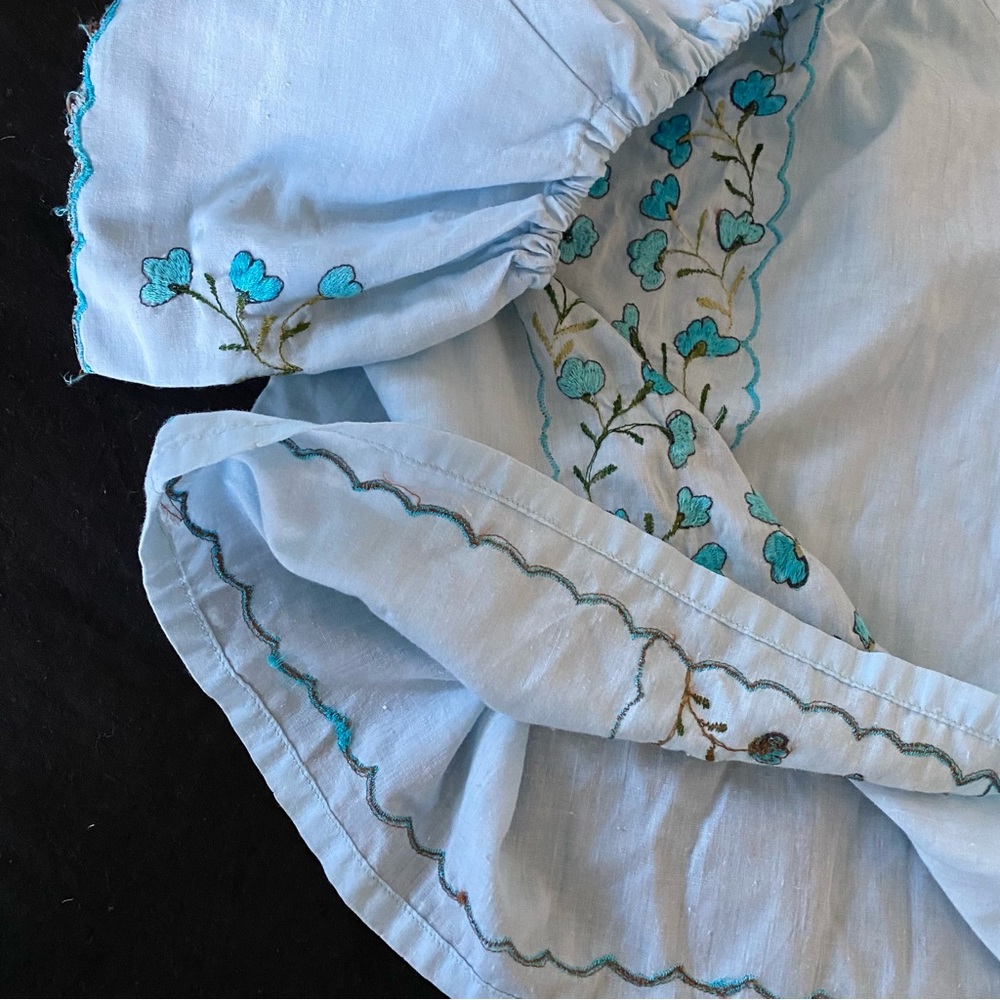 Vintage 70s Mexico Embroidered Top - Picture 6 of 7